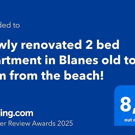 2 Bedroom Large Modern Apartment In Blanes Old Town 50M From The Beach! Exterior photo